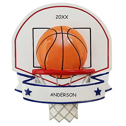 DIBSIES Personalization Station Personalized Licensed Collegiate Basketball Sports Christmas Ornament (Basketball Backboard)