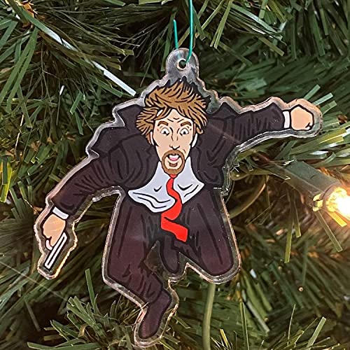 Die Hard Christmas Ornament: Hans Gruber Falling Off Nakatomi Plaza