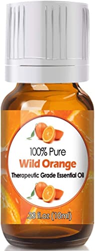 Diffuse Essential Oils 10ml - Orange (Wild) Essential Oil - 0.33 Fluid Ounces