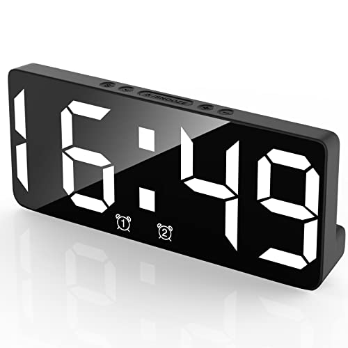 Digital Alarm Clock with Large Display and Voice Control