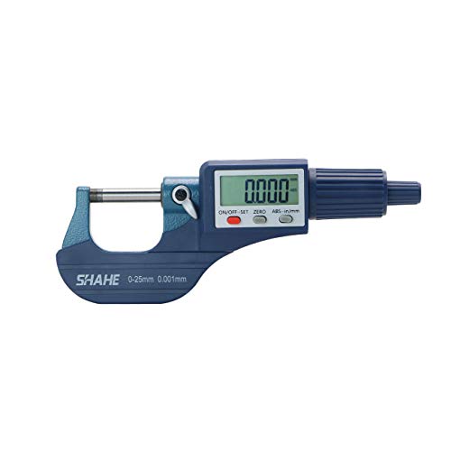 Digital Outside Micrometer 0-25mm /0-1",Metric & Inch, 0.00005" (0.001mm) Resolution,+/-0.0001" Accuracy