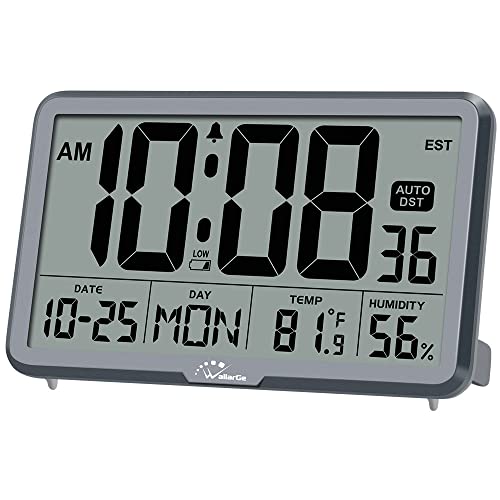 Digital Wall Clock with Temperature, Humidity and Date Display