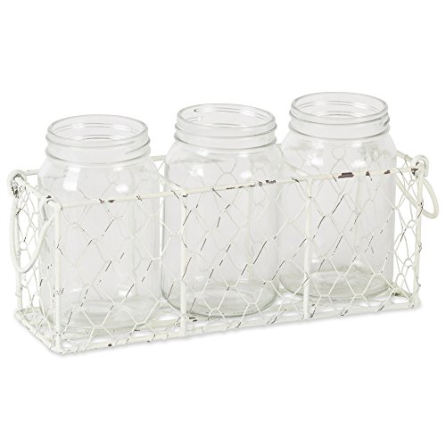 DII Chicken Wire Collection Farmhouse Vintage Caddy with Vases
