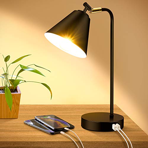 Dimmable Desk Lamp with USB Charging Ports