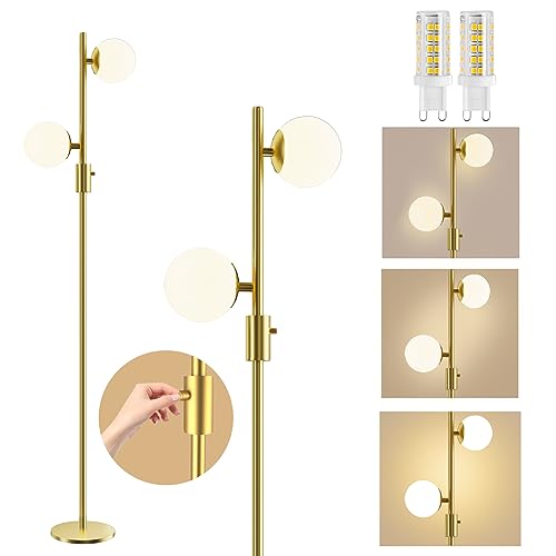Dimmable Gold Floor Lamp for Living Room