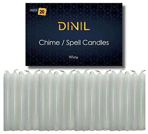 Dinil Set of 20 White Spell & Chime Candles