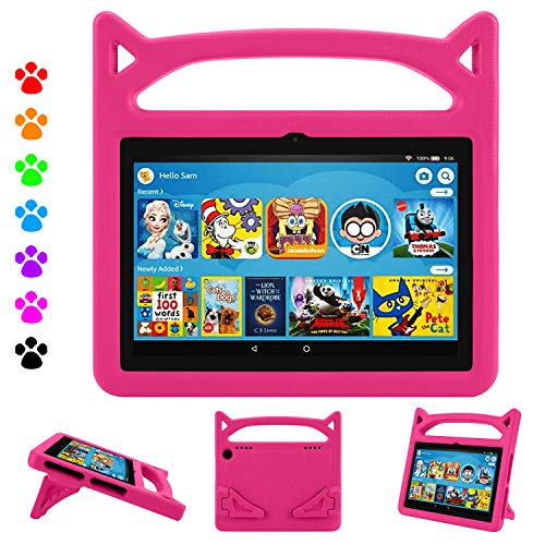 Dinines Fire HD 8 Tablet Case for Kids, Pink