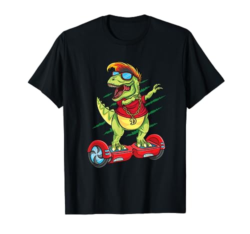 Dinosaur Skater Electric Self Balancing Hoverboard T-Shirt