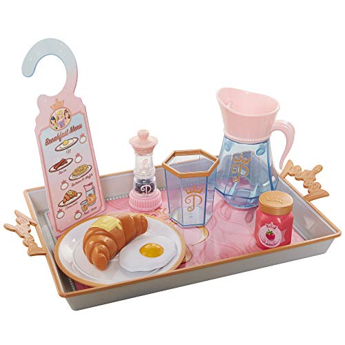 Disney Princess Style Collection Room Service Breakfast Food Kitchen Pretend Play Toys for Kids Includes Serving Tray, Plate Cover, Pitcher & More