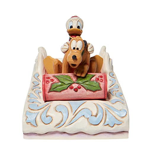 Disney Traditions Donald Duck and Pluto Sledding Figurine