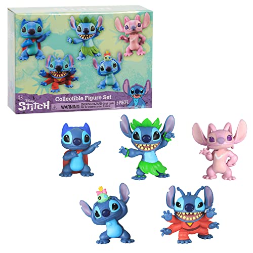 Disney’s Lilo & Stitch Collectible Stitch Figure Set, 5-pieces