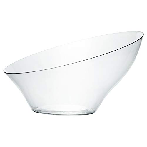 Disposable Angled Plastic Bowls - Pack of 4