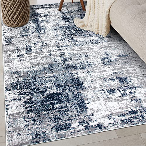 Distressed Abstract Area Rug