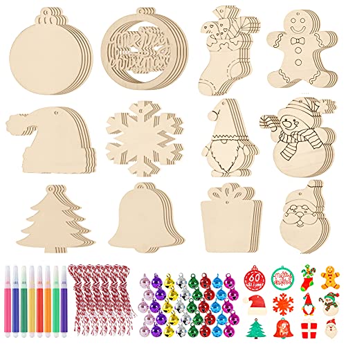 DIY Wooden Christmas Ornaments Kit for Kids