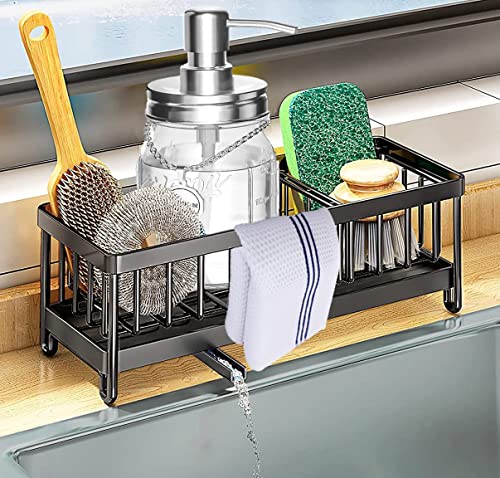 OXO Good Grips Stronghold Suction Sinkware Organizer for kitchen - Plastic,  Gray, One Size