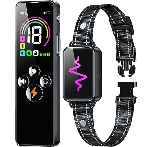 Dog Shock Collar, Ycoev Dog Training Collar with Remote, IP67 Waterproof Shockers Collar for Large Medium Small Dogs Electric Collar for Dogs with 4 Modes Beep, Vibration, Shock, Dog Finder