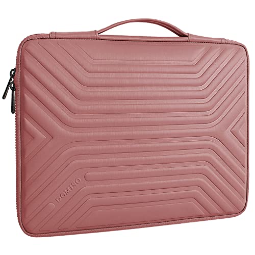 DOMISO 13.3 Inch Laptop Sleeve with Handle, Pink