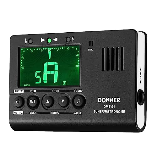 Donner Metronome Tuner - 3 in 1 Digital Metronome with Tuner/Metronome/Tone Generator