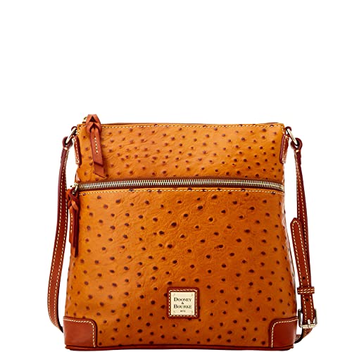 Dooney & Bourke Ostrich Crossbody Handbag - Tan
