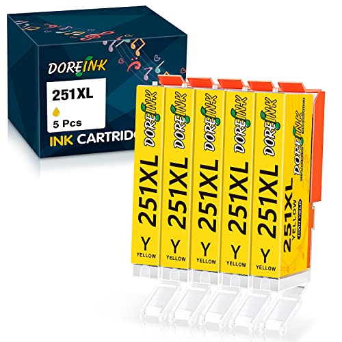 DOREINK Compatible Yellow Ink Cartridges for Canon PIXMA