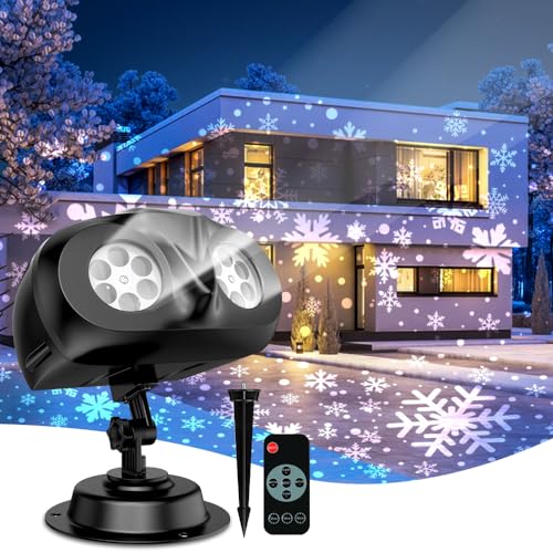 Double-Headed Snowflake Projector Lights
