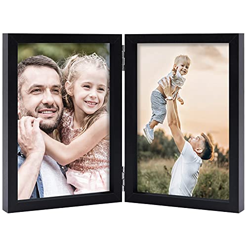 Double Picture Frames Hinged MDF Wood