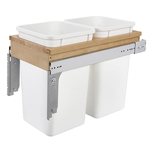 Double Pull-Out Trash Can for Cabinets