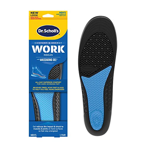 Dr. Scholl's Work Massaging Gel, Advanced Insoles for Shoe Inserts, Standart, For Men, 1 Pair