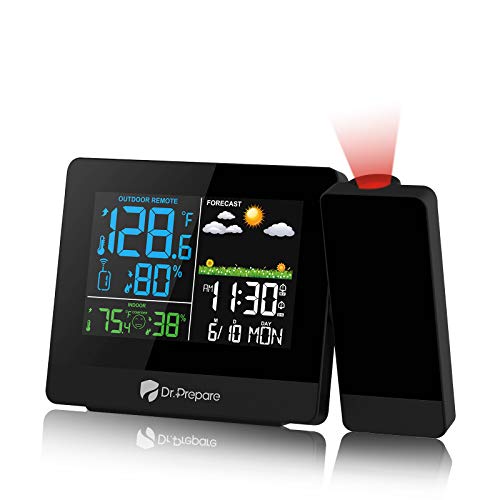 Versatile Projection Alarm Clock with Temperature Display and Dual Alarms