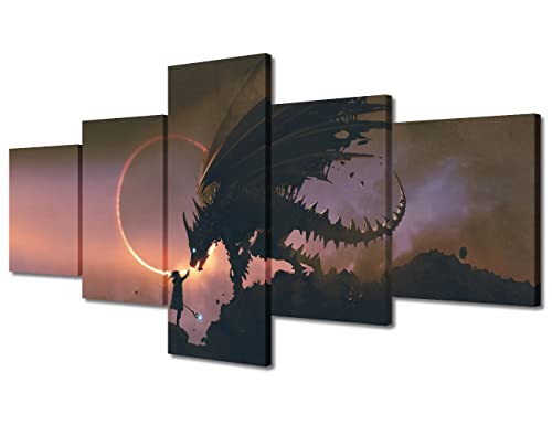 Dragon Canvas Wall Art for Cool Home Decor