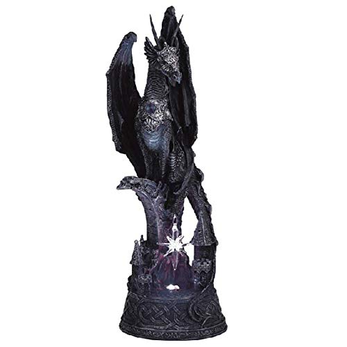 Dragon LED Crystal Ball Collectible Figurine Statue Model