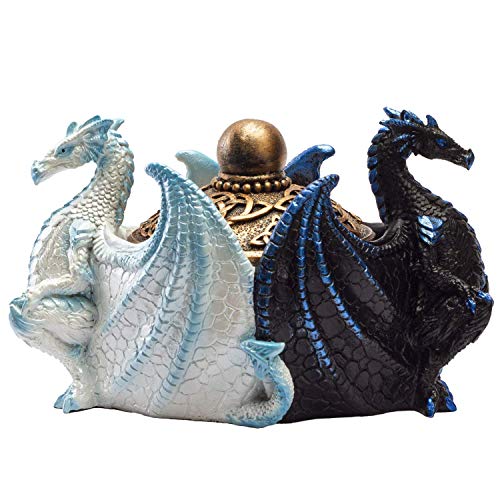 Dragon-themed Decorative Trinket Jewelry Box with Celtic Knotwork Designs
