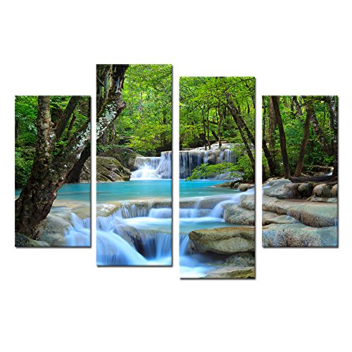 Dreamlike Waterfall Canvas Prints - Forest Landscape Wall Art