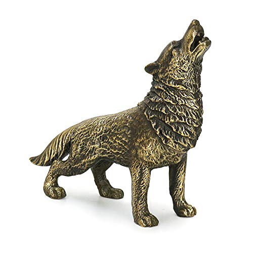 Dreamseden Small Bronze Wolf Statue