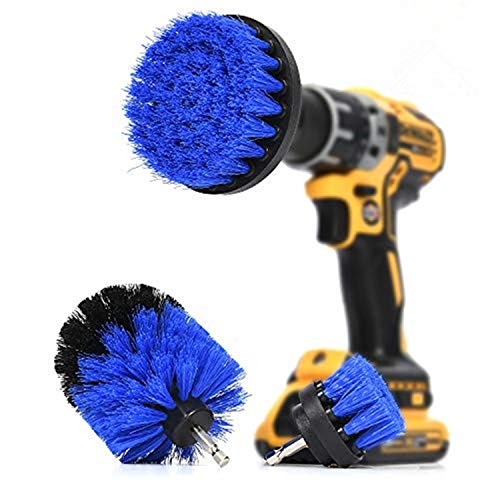 Drill Brush 360 Attachments 3 pack kit -Blue All purpose Cleaner Scrubbing Brushes