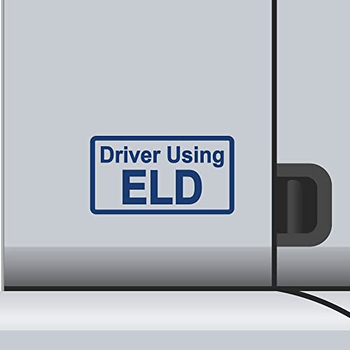 Driver Using ELD Vinyl Decal Electronic Logging Device Sticker