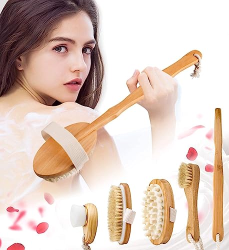 Dry Brushing Body Brush Set for Lymphatic Drainage and Cellulite Treatment
