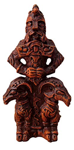 Dryad Design Norse God of Thunder Thor Figurine - Wood Finish