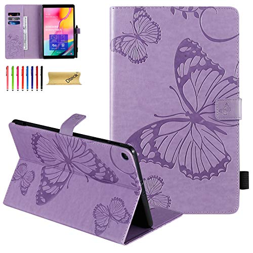 Dteck Embossed Butterfly Leather Folio Stand Cover