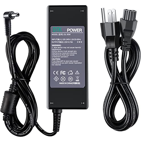 DTK 19V 4.74A 90W for Toshiba Ac Adapter Laptop Computer Charger Notebook PC Power Cord Supply Source Plug (75W, 65W Compatible), Connector : 5.5mm x 2.5mm