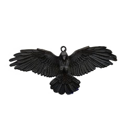 DTREEL Black Brass Vintage Eagle Keychain Pendant