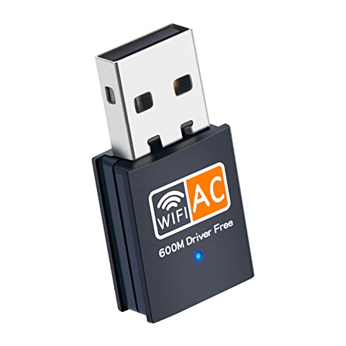Dual Band WiFi Adapter for PC - 600Mbps High Speed USB WiFi Adapter