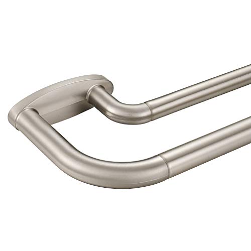 Dual Curtain Rods Brushed Nickel