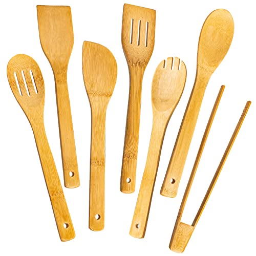 Durable Bamboo Cooking Utensils Set, Eisinly