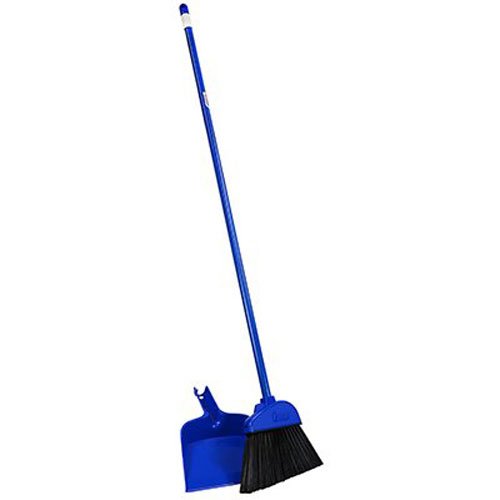Durable Plastic Dustpan and Steel Handle Broom for Cleaning