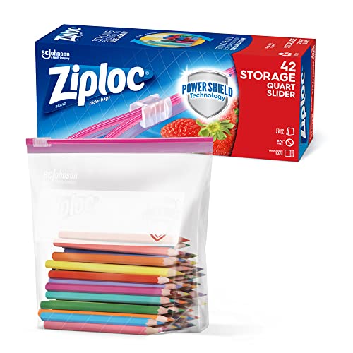 Durable Ziploc Quart Food Storage Slider Bags