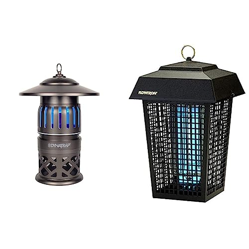DynaTrap DT1050-TUNSR Mosquito & Flying Insect Trap & Flowtron BK-40D Electronic Insect Killer, 1 Acre Coverage,Black