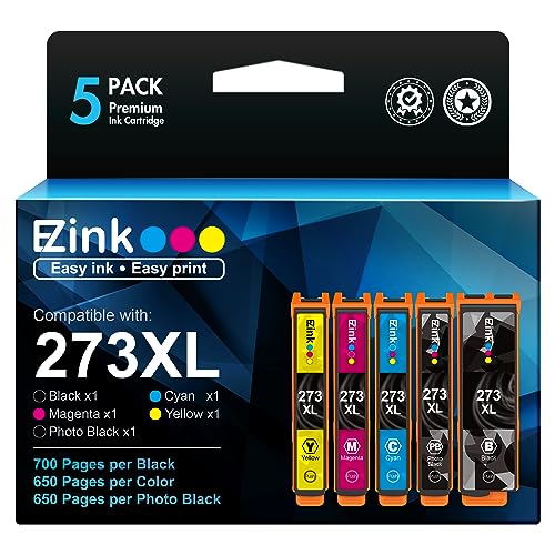 E-Z Ink 5 Pack Ink Cartridges for Epson 273XL