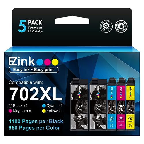 E-Z Ink Remanufactured Ink Cartridge Replacement for Epson 702XL 702 T702XL T702