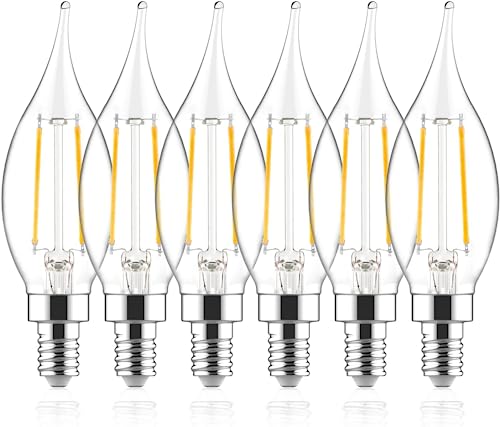 E12 LED Candelabra Bulb 60W Equivalent Dimmable LED Chandelier Light Bulbs
